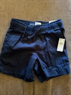 Old Navy Navy Blue Boys Flat Front Elastic-Waist Dock Shorts
